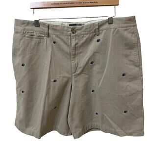 Penn State Men's Khaki Shorts Embroidered Nittany Lion Size 42 Golf Tennis